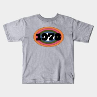 Year 1973 Rainbow Ellipse Vintage Typography Kids T-Shirt